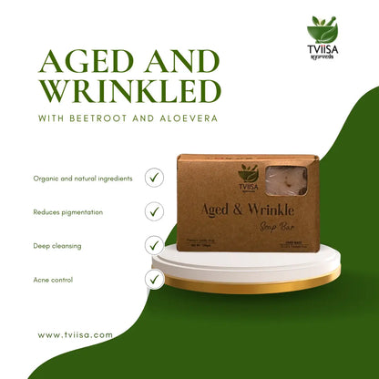 Anti-Aging Ubtan Soap with Beetroot & Aloe Vera - 100g - Tviisa Ayurveda