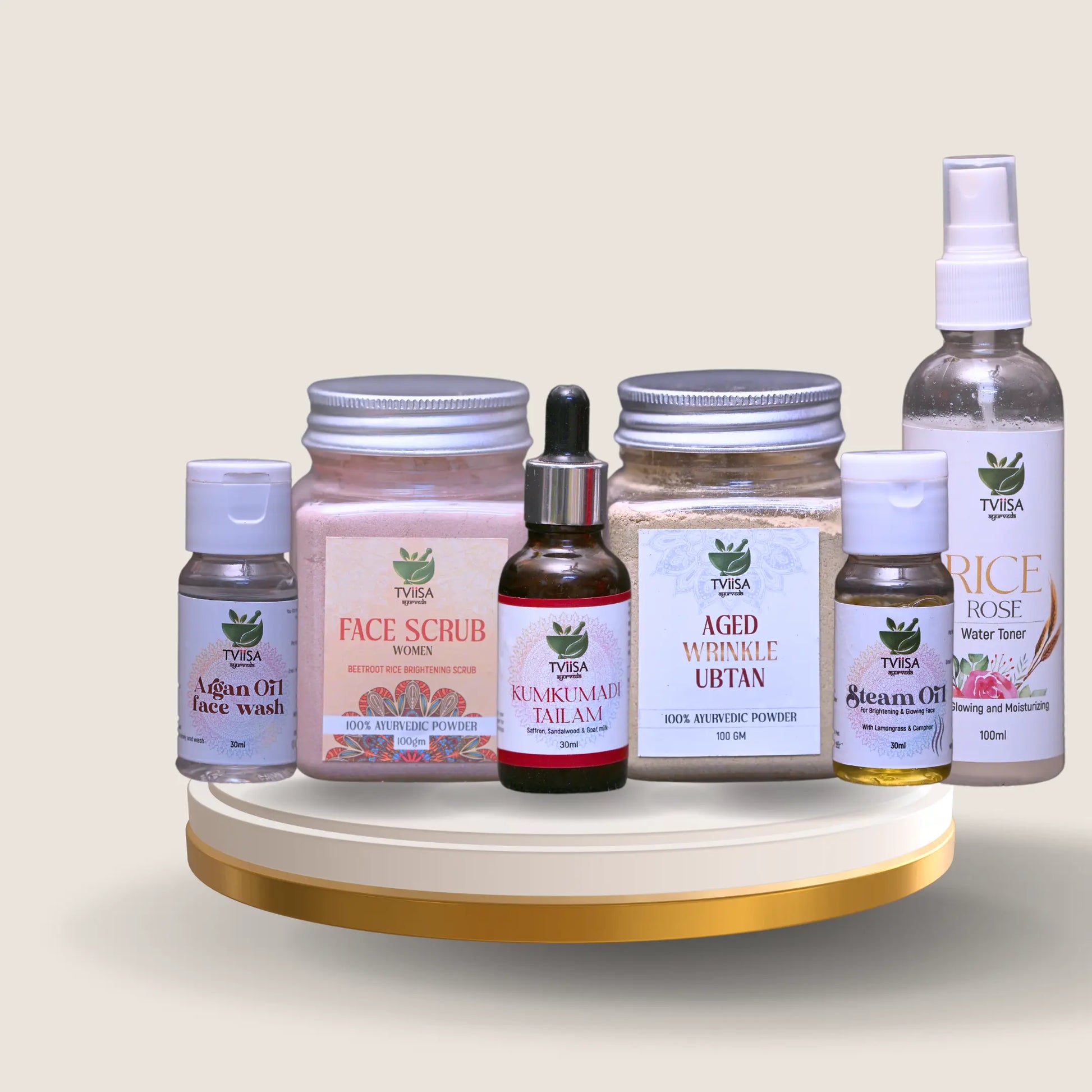 5 Step Aged and wrinkled Exfoliate kit - Tviisa Ayurveda