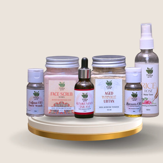5 Step Aged and wrinkled Exfoliate kit - Tviisa Ayurveda