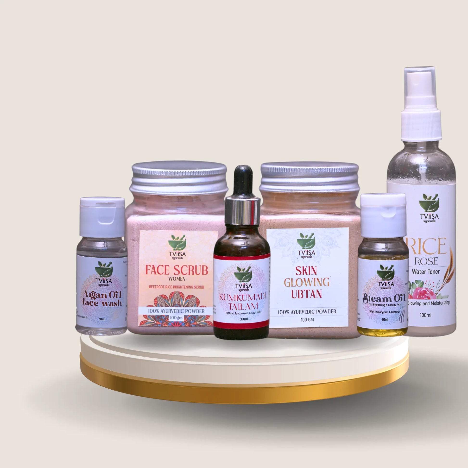 5 Step Fair Skin Glowing Exfoliate Kit - Tviisa Ayurveda