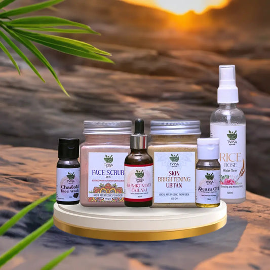5 Step Face Brightening Exfoliate Kit (30% off) Tviisa Ayurveda